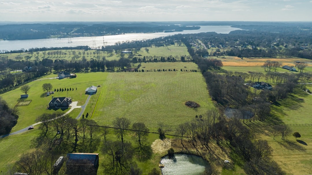aerial photograph of large land estate